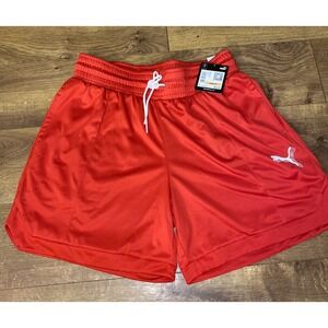 Women's Puma Dry Cell Foundation Red‎ Small Basketball Training Shorts